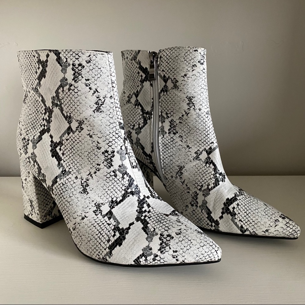 Snakeskin Booties